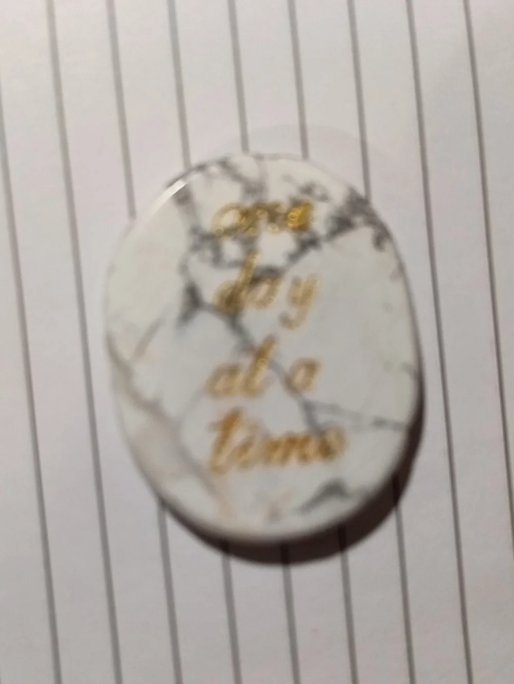 Gold Script Howlite Crystal Worry Stone